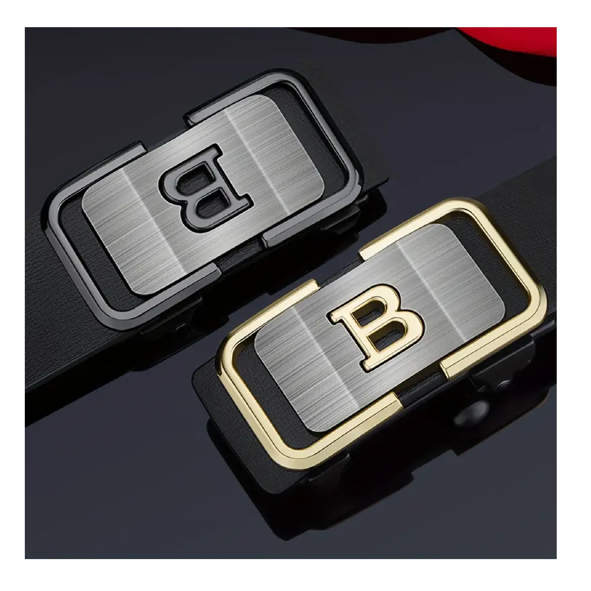 1pc Fashion Casual Belt, No Tooth Durable Personalized B Buckle