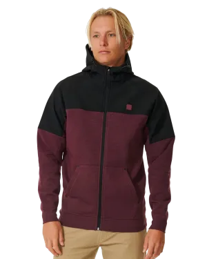 Anti-Series Viral Zip Fleece Jacket in Maroon