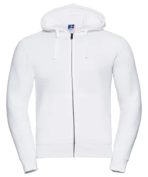 Authentic zipped hooded sweat | White