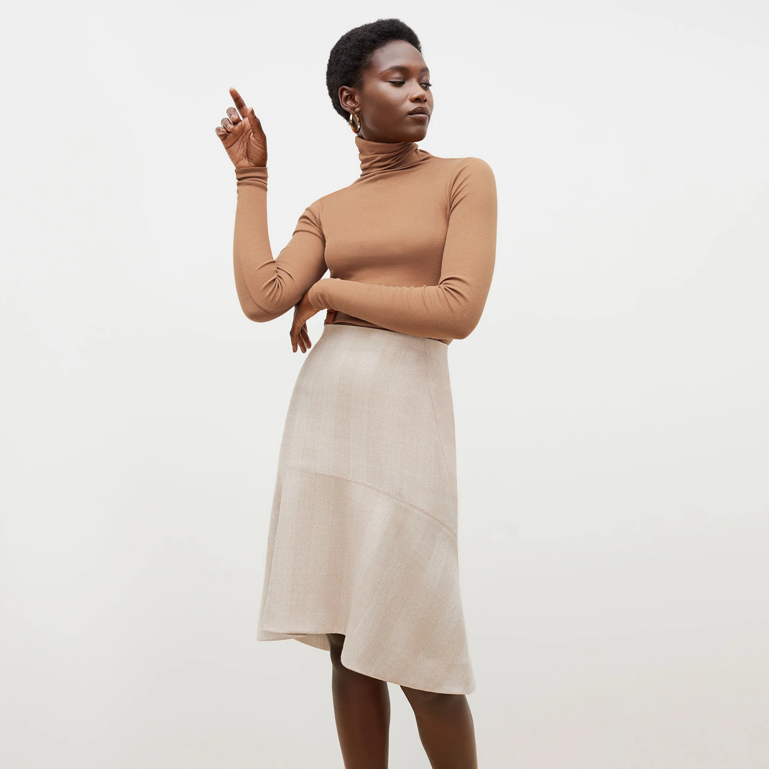 Axam Layering Turtleneck - Ribbed Pima Cotton :: Camel