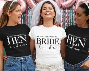 Bespoke Hen Do Tees - Bride Tribe & Bride-to-Be - Custom Hen Tops