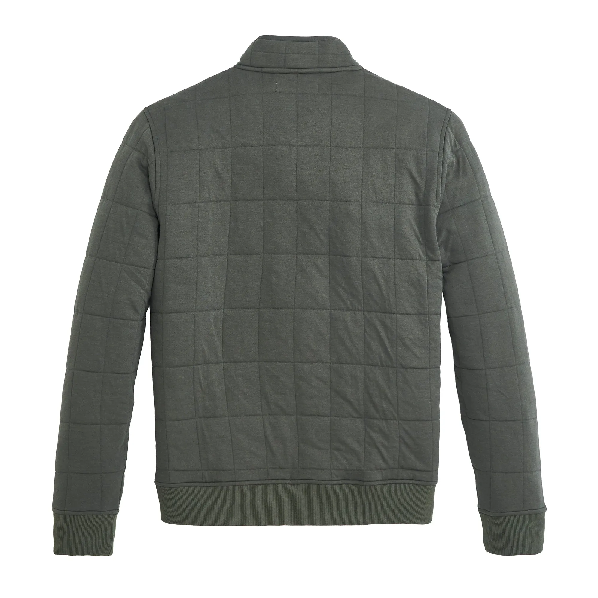 Box Quilted Pullover - Dark Forest