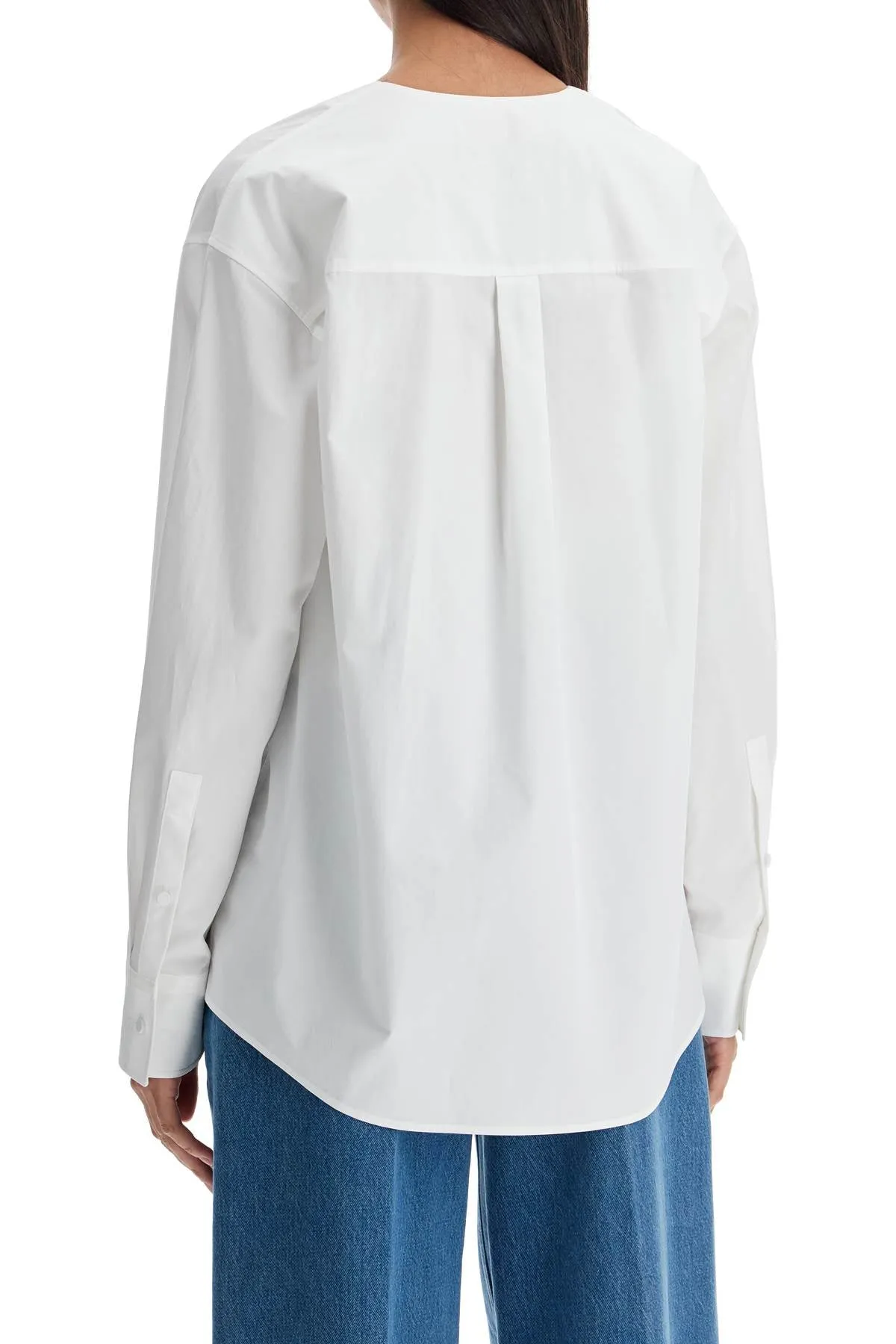 boxy poplin blouse in