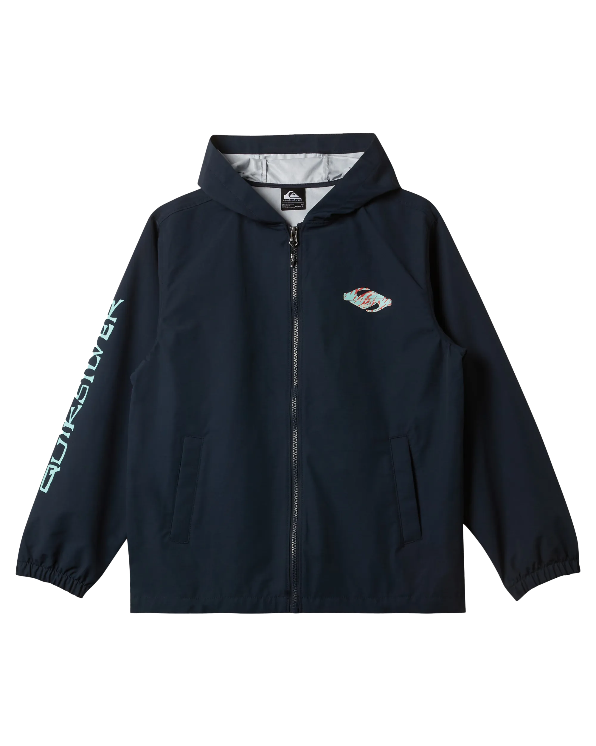 Boys Rain Cloud Hooded Coach Jacket in Dark Navy