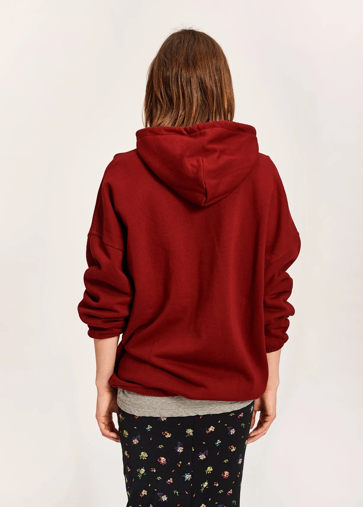 Burgundy cotton-jersey 'Fury' sweatshirt