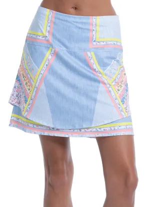 Chambray Blossom Skort-long