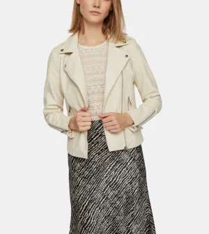 Charlene Women's Birch White Leather Jacket