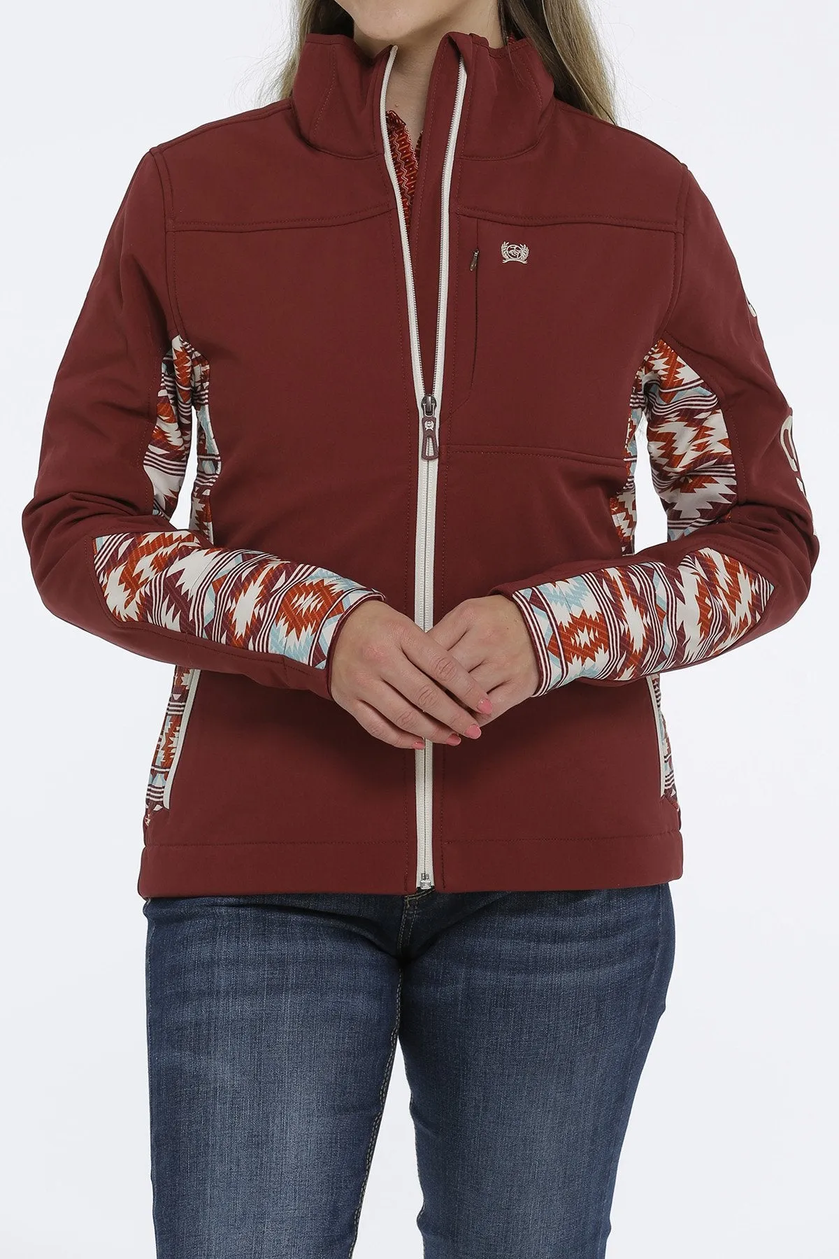 Cinch Ladies Bonded Jacket - Burgandy - MAJ9857001