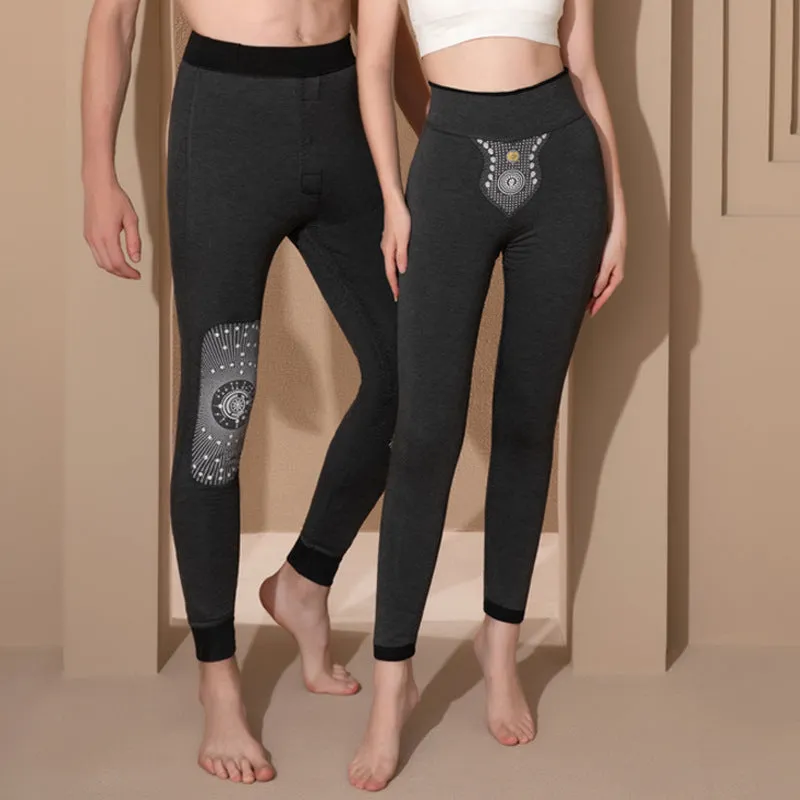 Couple Kneecap Silk Soft Wool Warm-keeping Pants