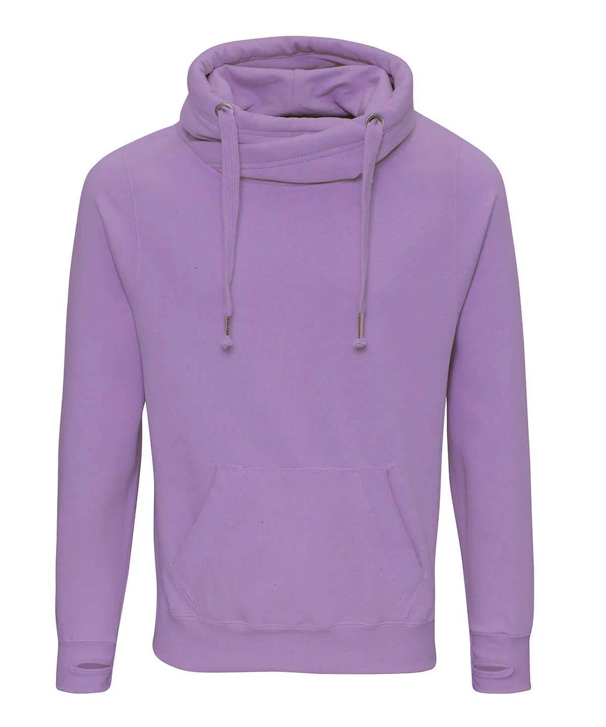 Cross neck hoodie | Digital Lavender