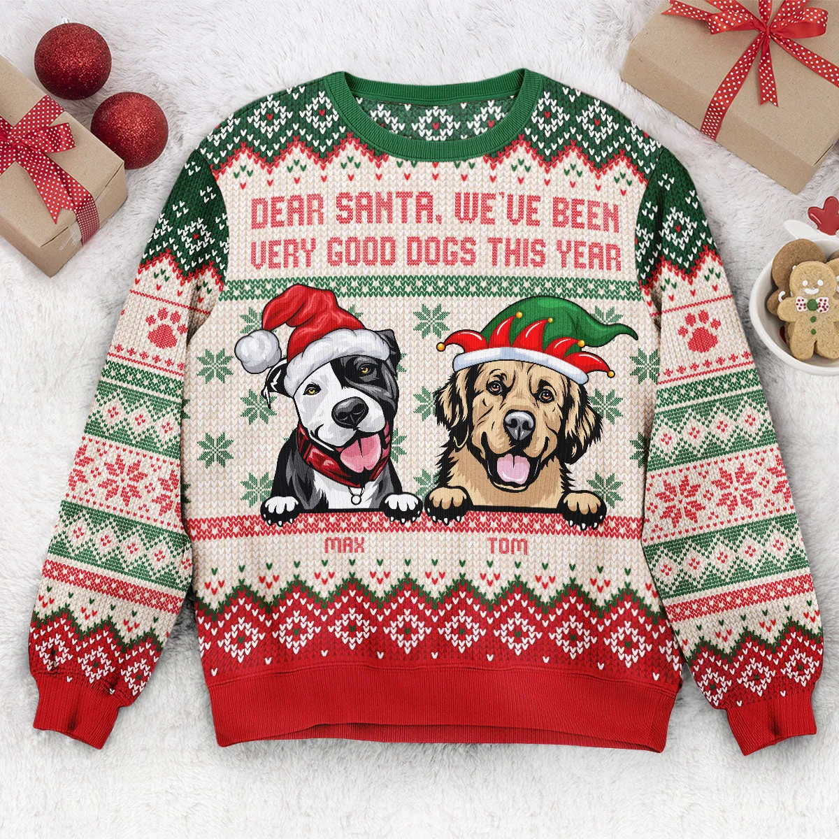 Dear Santa, We've Been Very Good Pets This Year - Personalized Ugly Sweater