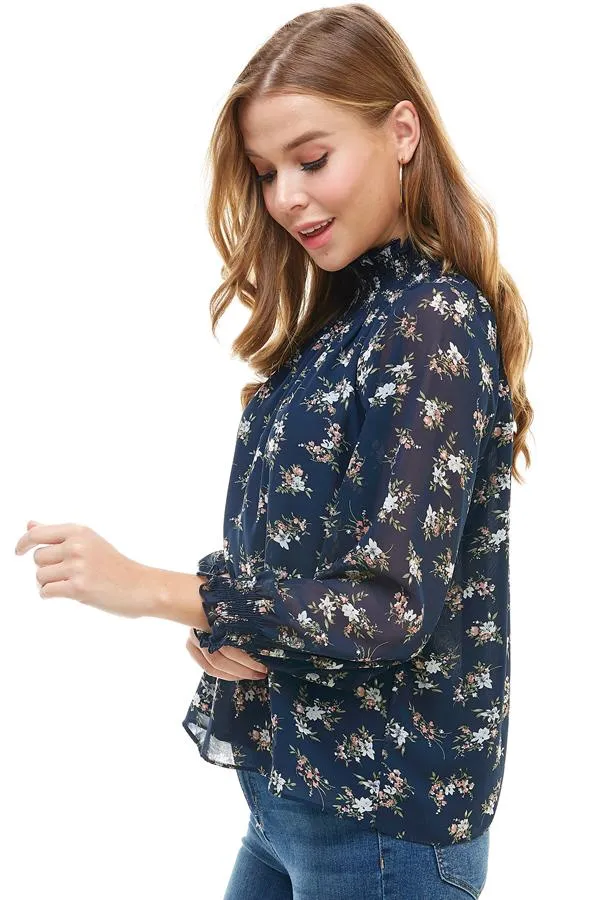 DITSY FLORAL LONG SLEEVES BLOUSE