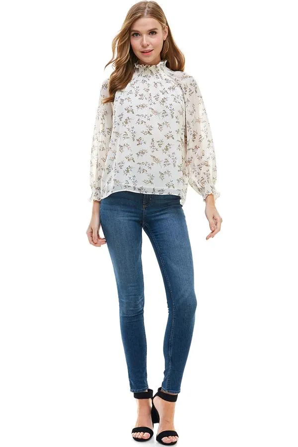 DITSY FLORAL LONG SLEEVES BLOUSE