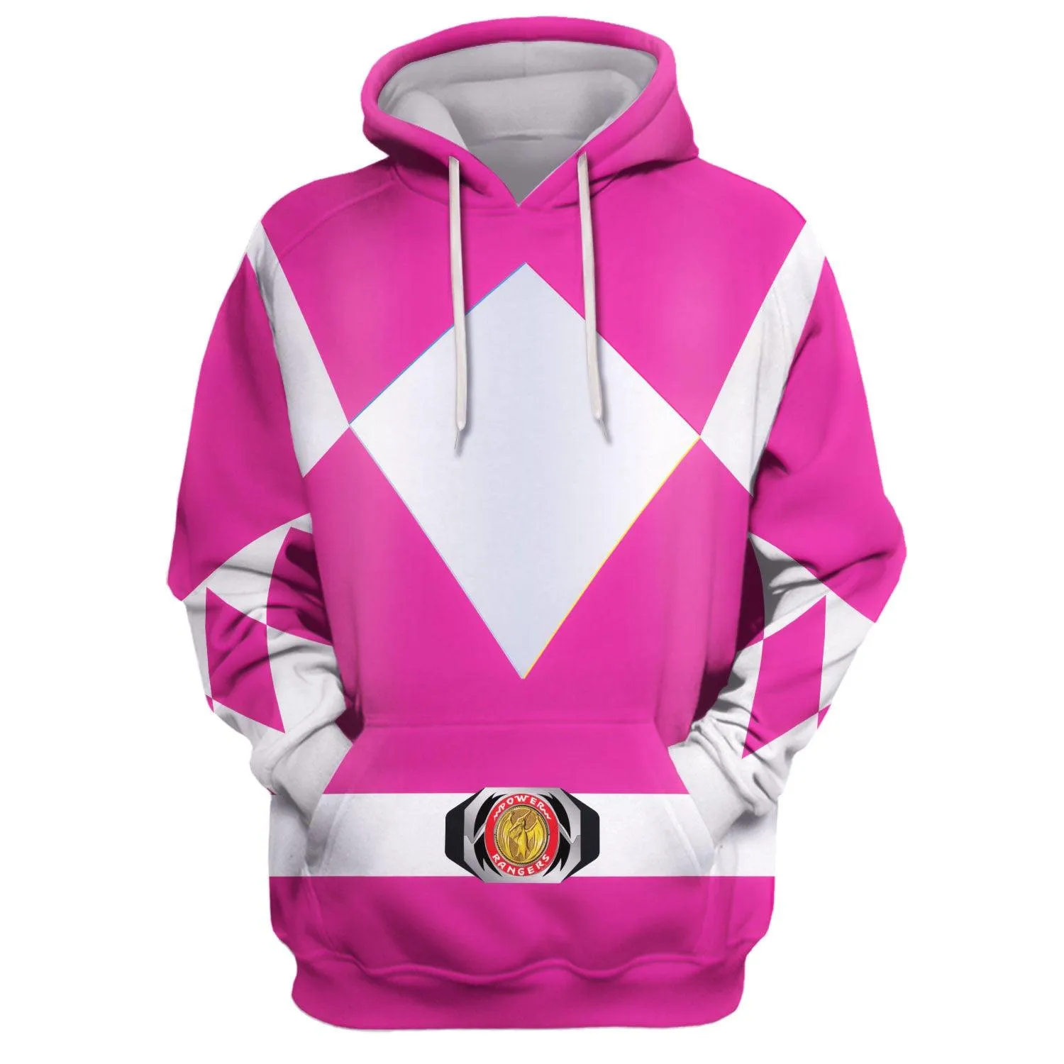 Gearhomie Unisex Tracksuit Hoodies Pink Power Ranger 3D Costumes