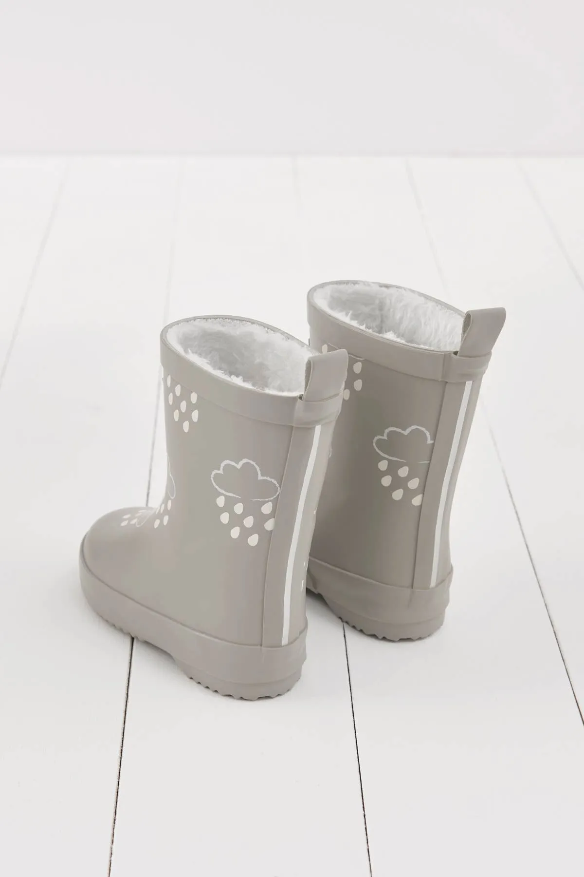 Geothermal Grey Colour-Changing Kids Wellies