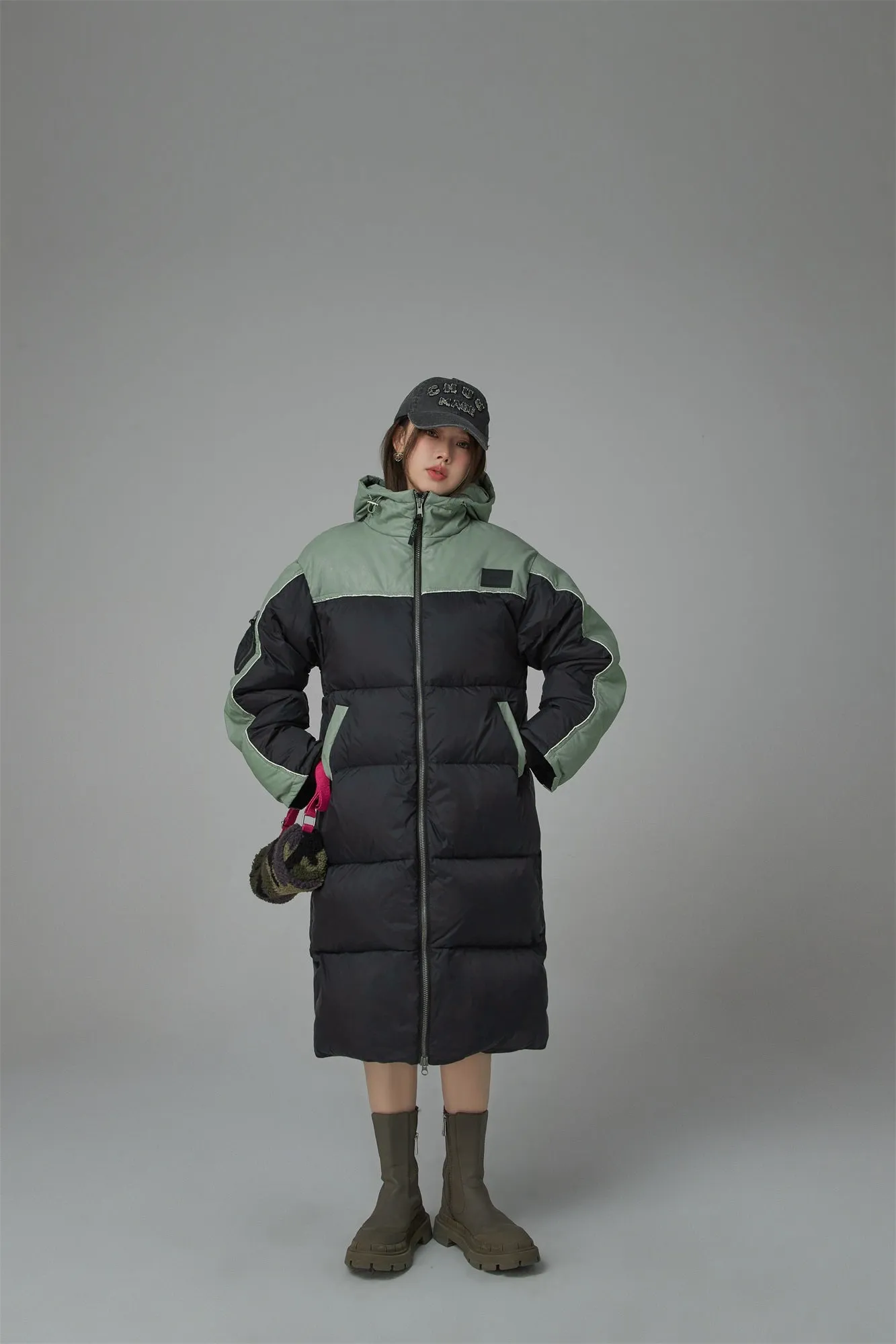 Hoodie Duck Down Long Padding Coat