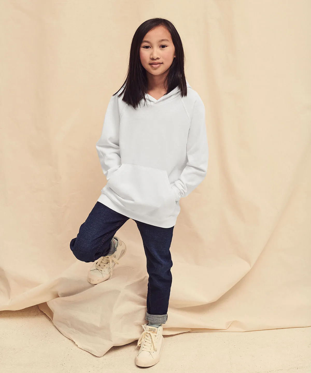 Kids lightweight hooded sweatshirt | Black