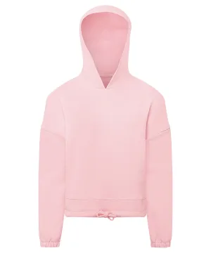 Kids TriDri® recycled cropped oversize hoodie | Light Pink