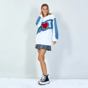 Love letter patchwork sweatshirt wholesale