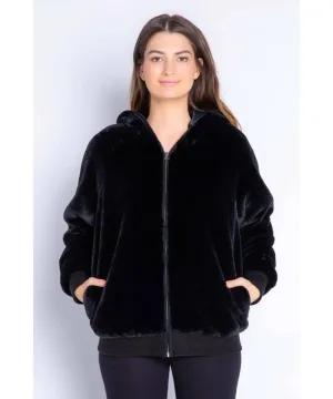 Love Life Fuzzy Black Jacket