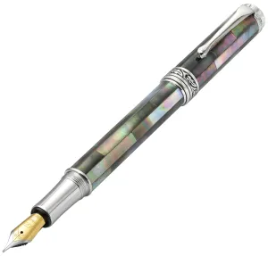 Maestro® Black Mother of Pearl & Platinum Plated Fountain Pen (Medium Nib)