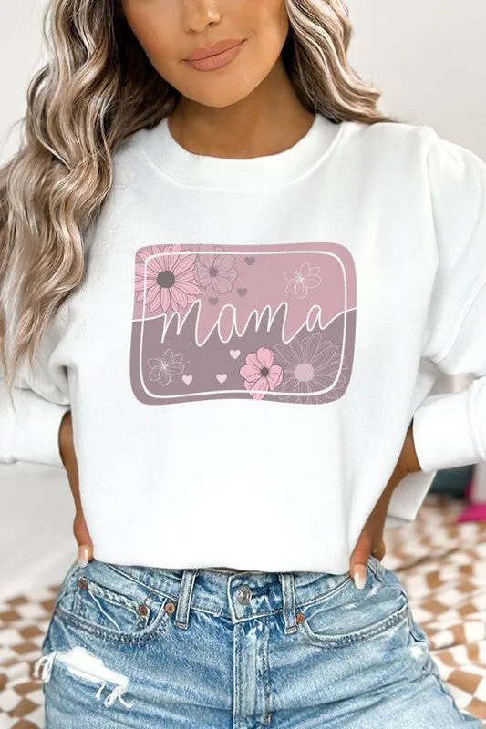 Mama Soft Floral Block Graphic Sweatshirt