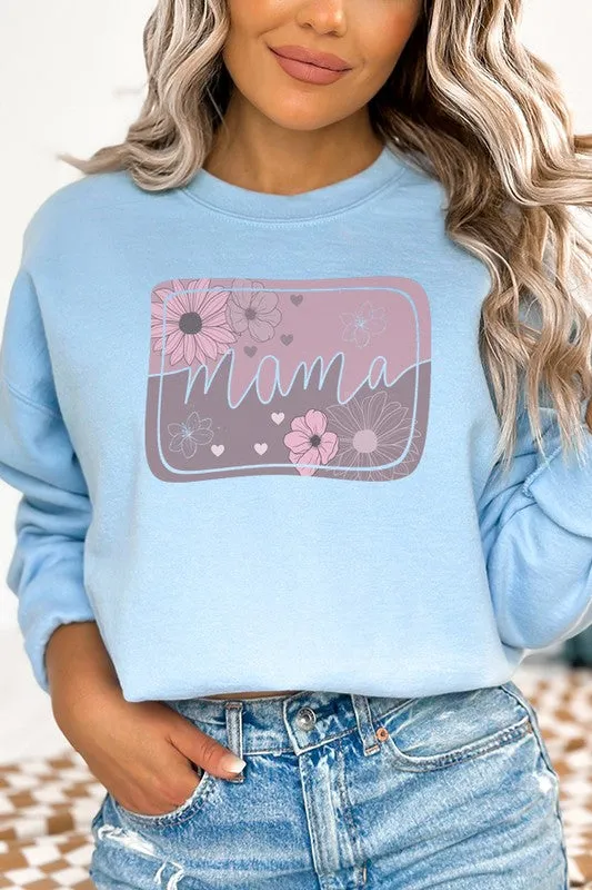 Mama Soft Floral Block Graphic Sweatshirt