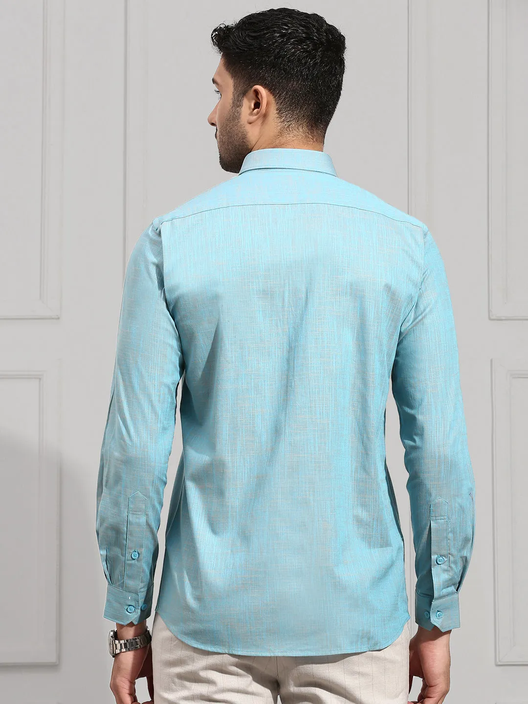 Men 100% Cotton Shirt Light Blue CL2 GT24