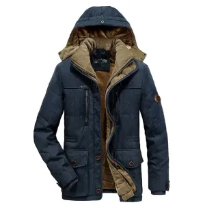 Men's Casual Warm Hooded Winter Parka