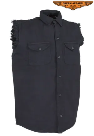 Mens Denim Black Sleeveless