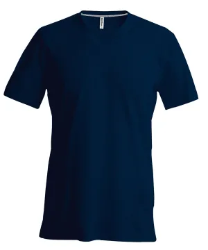 Mens short-sleeved V-neck T-shirt | Navy