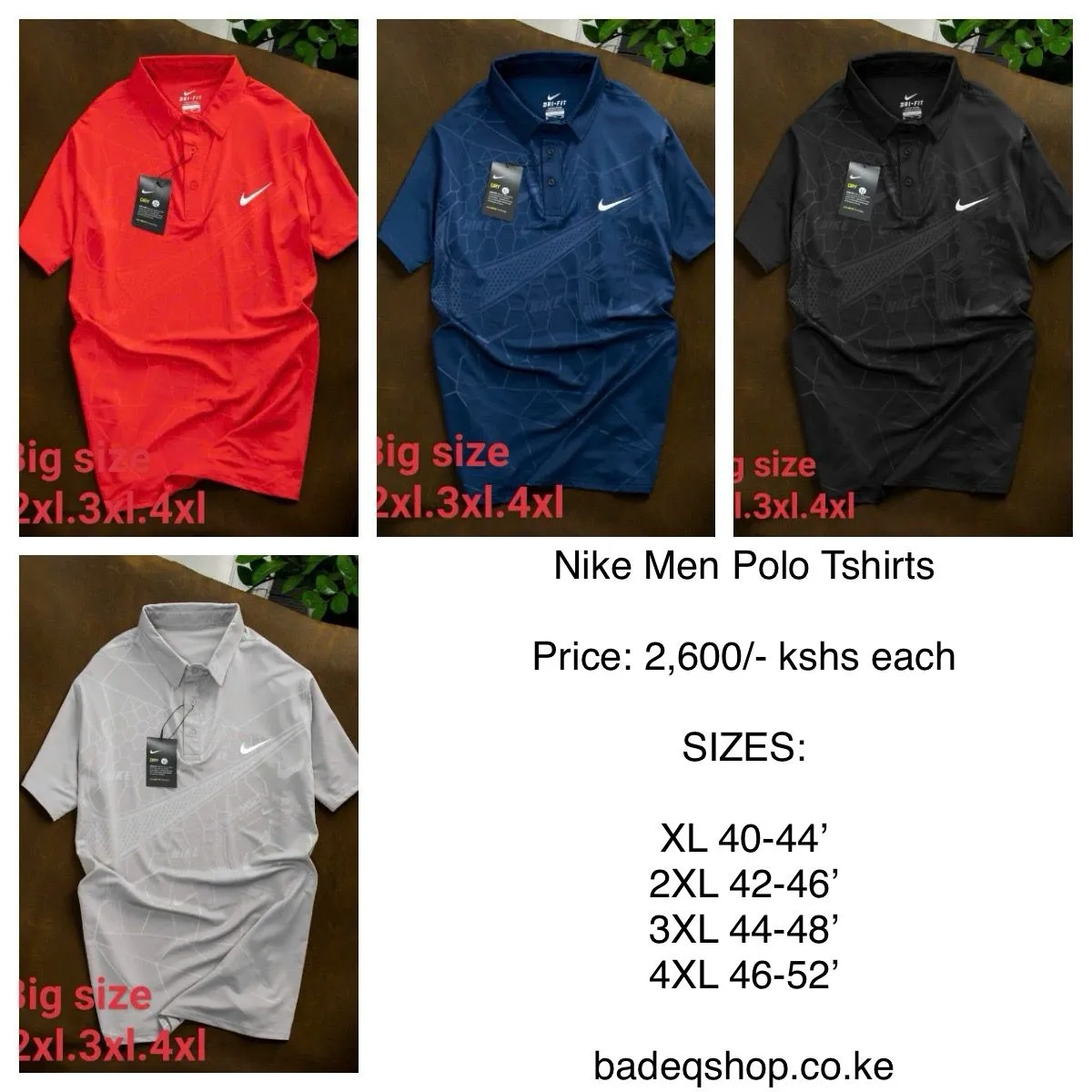 NIKE POLO T-SHIRTS (BIG SIZE)