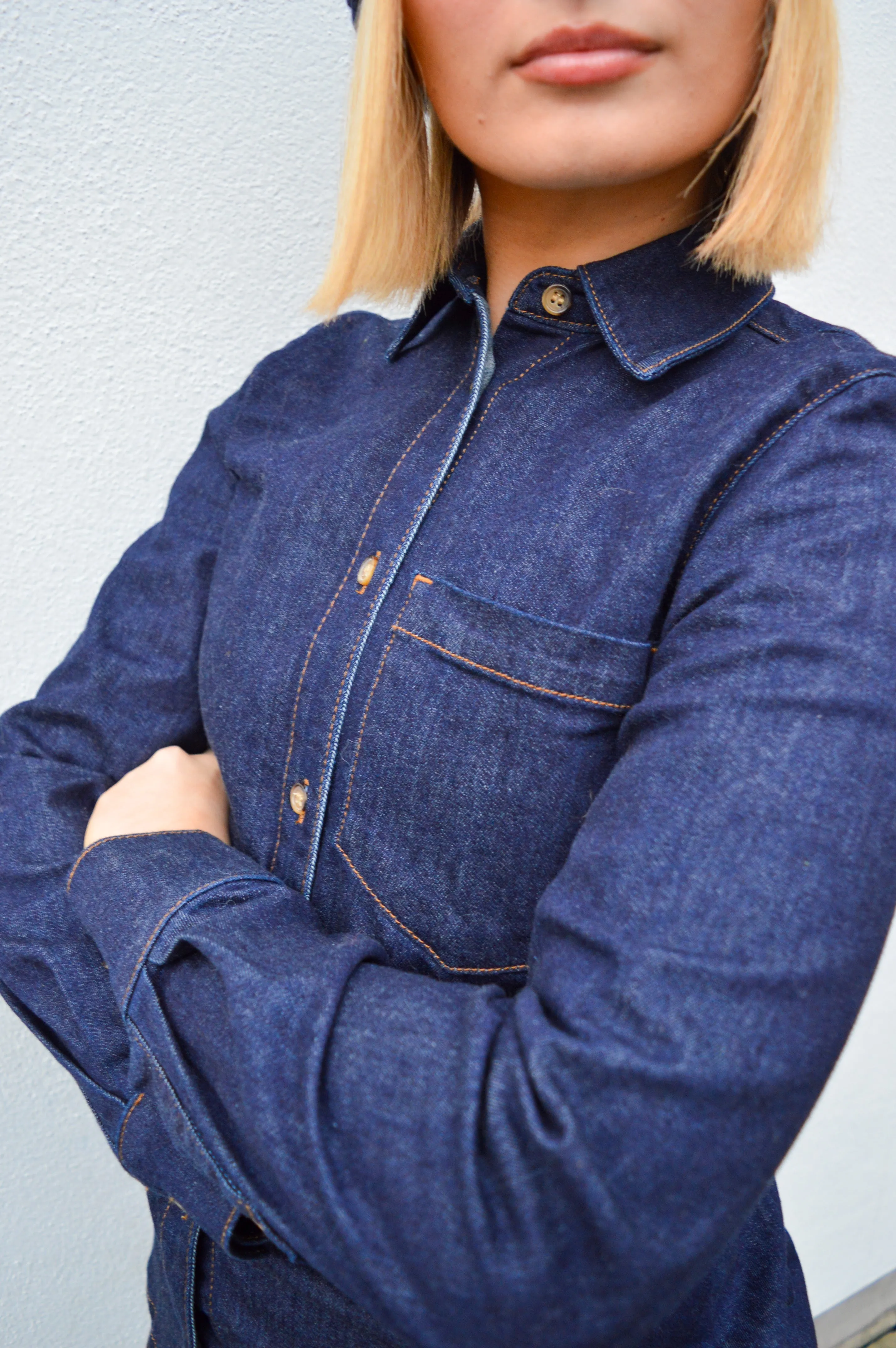 Numph Amber Dark Blue Denim Shirt