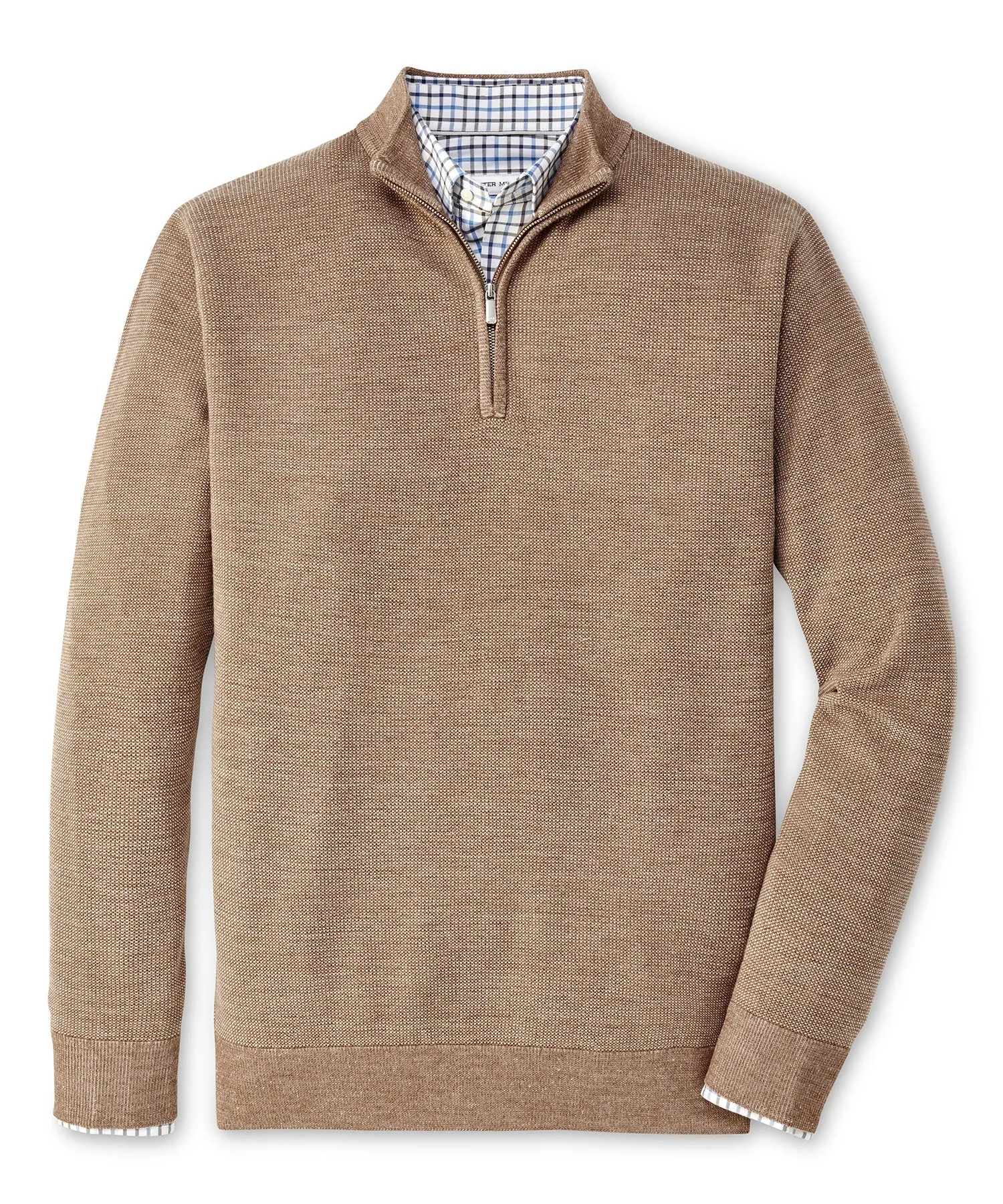 Peter Millar Birdseye Quarter Zip Pullover Sweater