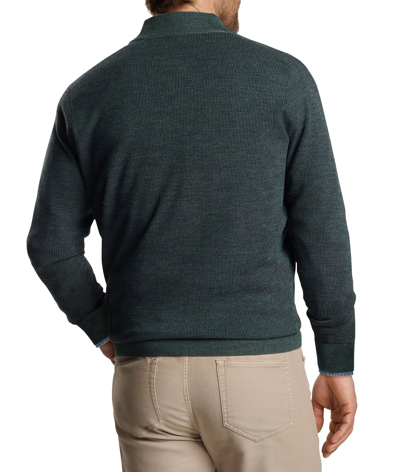 Peter Millar Birdseye Quarter Zip Pullover Sweater