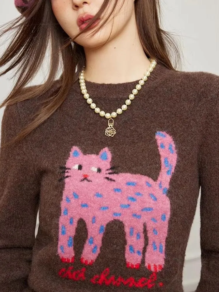 Pink Cat Sweater