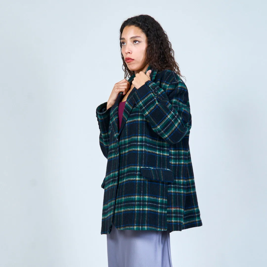 Plaid patterned blazer wholesale