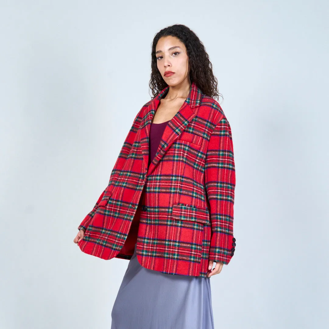 Plaid patterned blazer wholesale