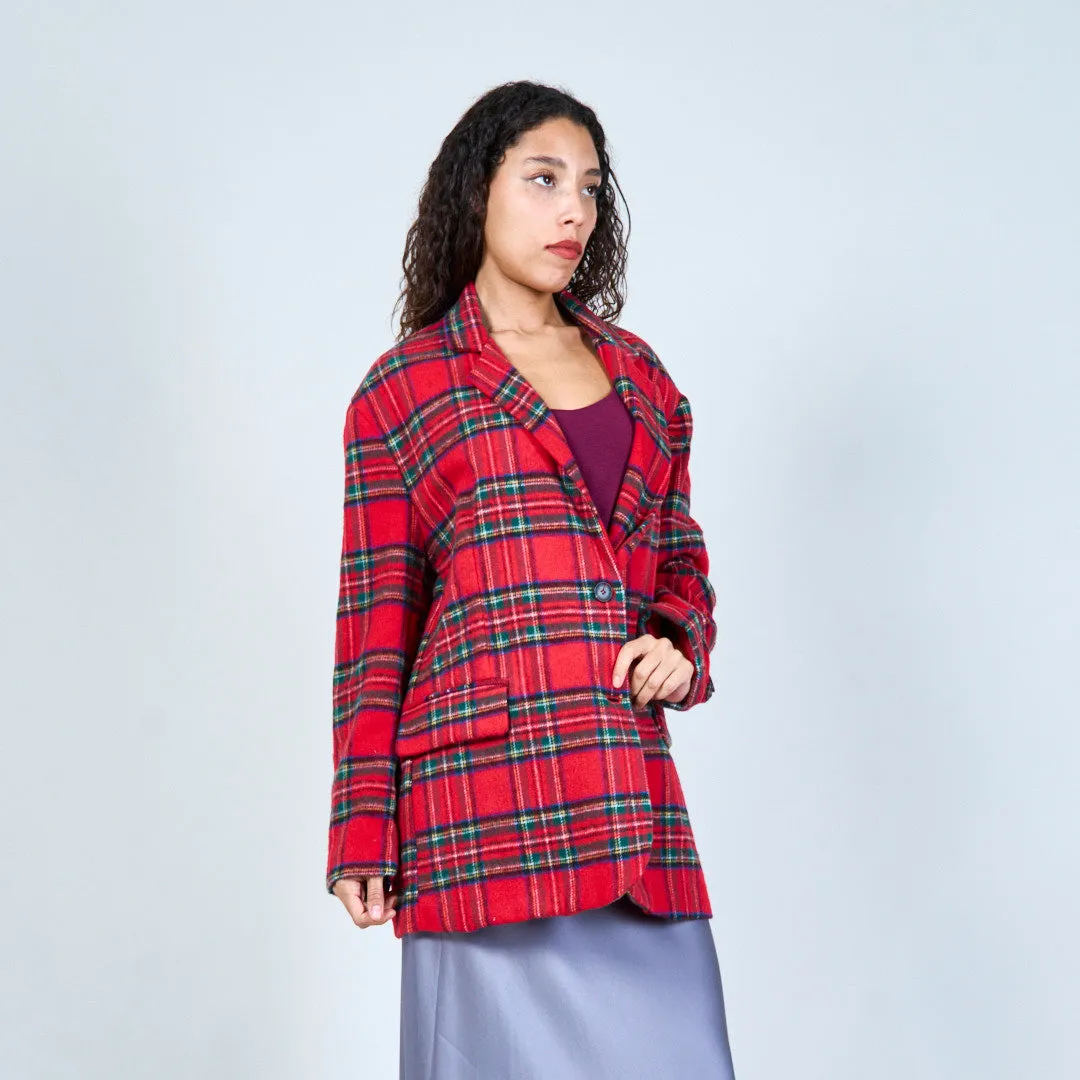 Plaid patterned blazer wholesale