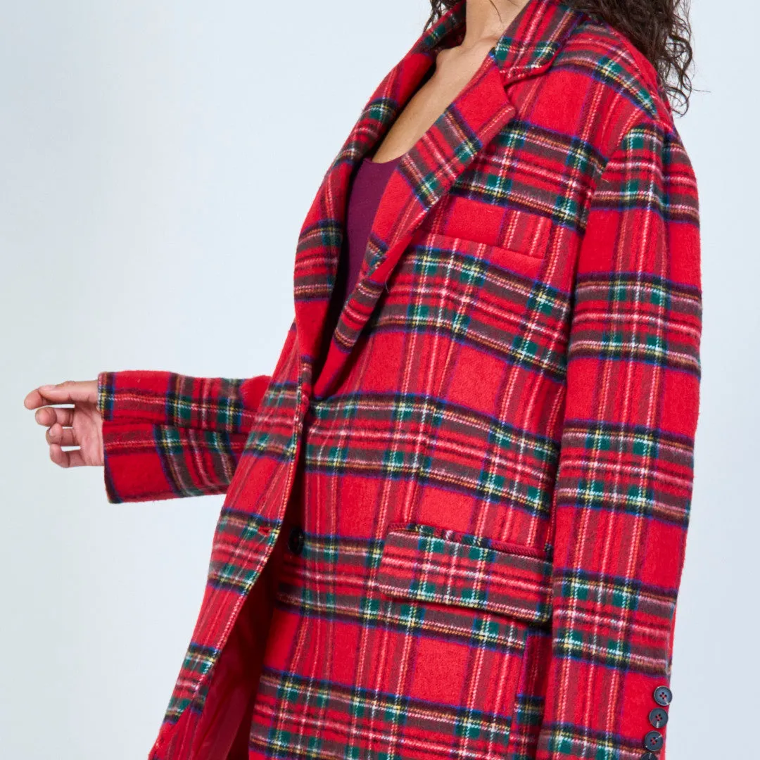 Plaid patterned blazer wholesale