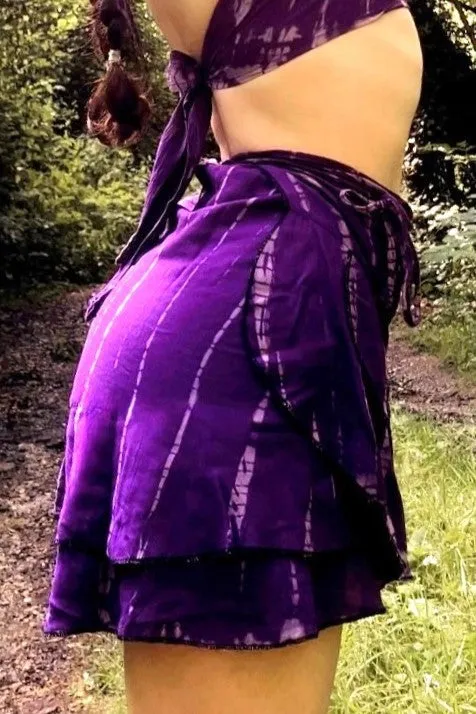 Purple Passion Tie Dye Wrap Skirt