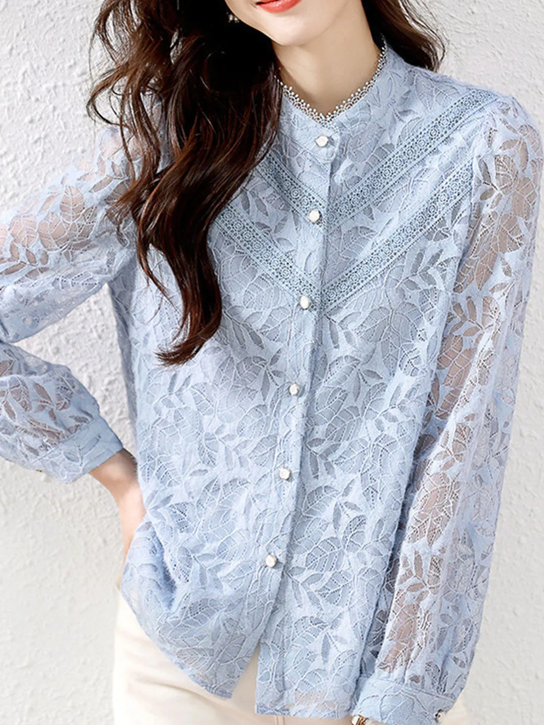 Raya Classic Puff Sleeve Chiffon Shirt