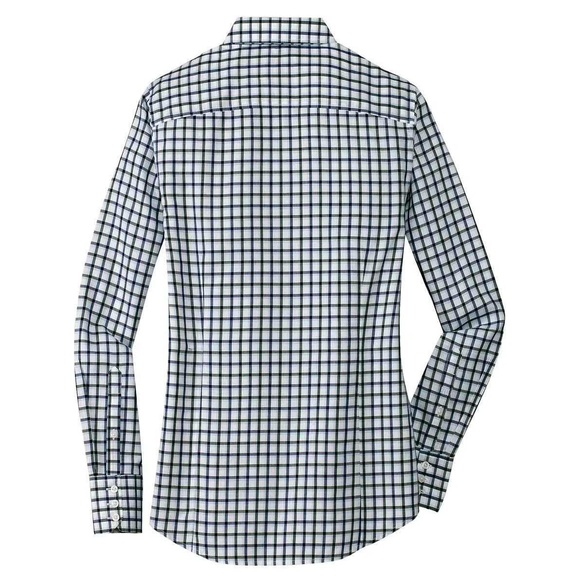 Red House Women's Dark Green/Navy/White Tricolor Check Non-Iron Shirt