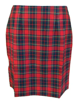 Relco Ladies Retro Red Tartan Pencil Skirt