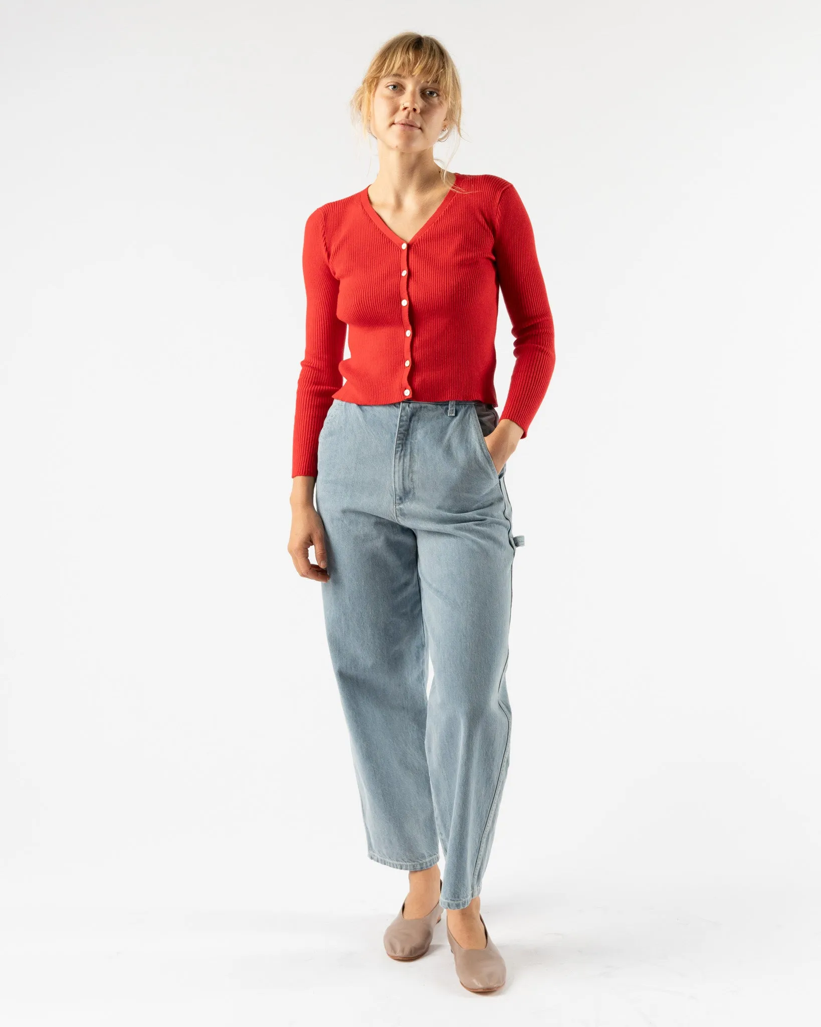 Shaina Mote Nolita Cardigan in Vermillion