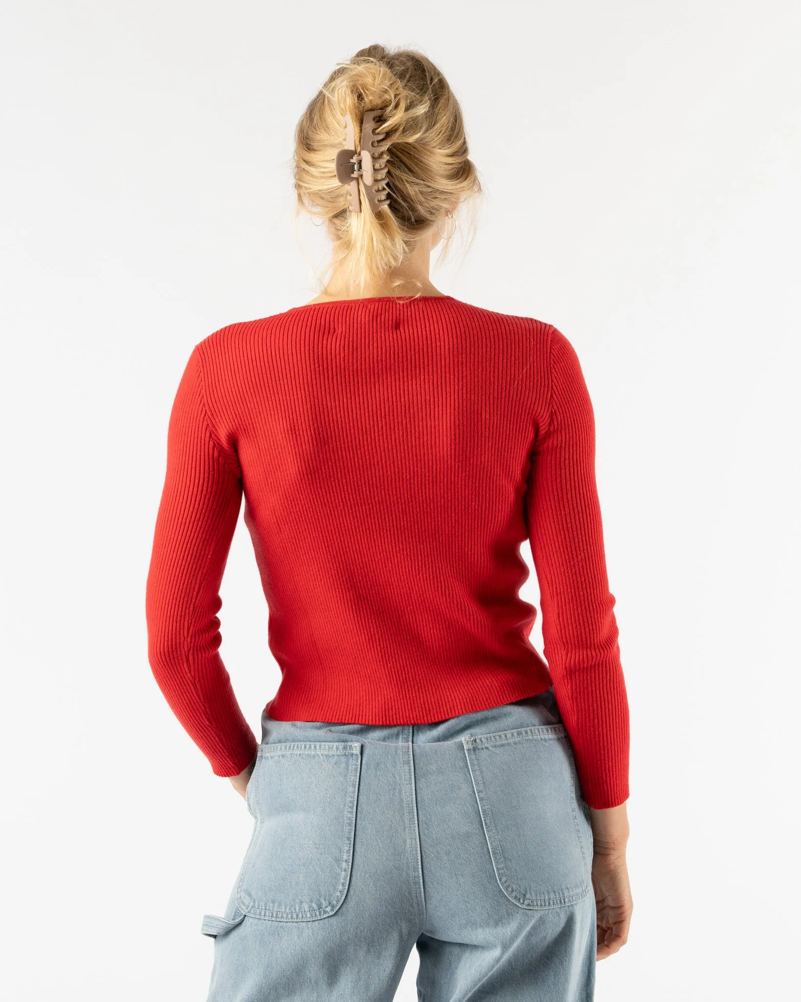 Shaina Mote Nolita Cardigan in Vermillion