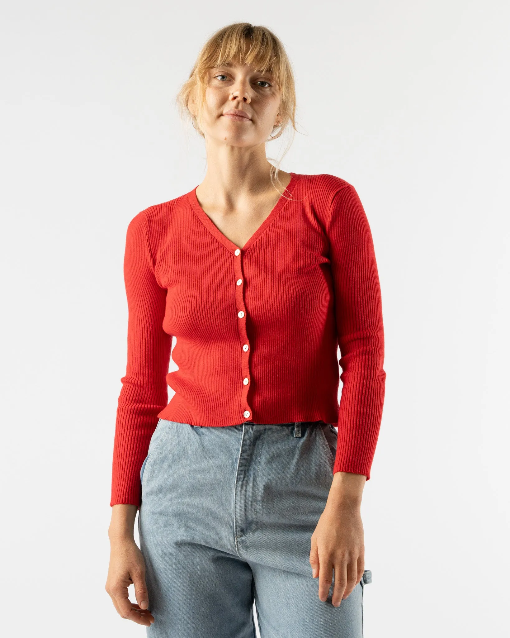 Shaina Mote Nolita Cardigan in Vermillion