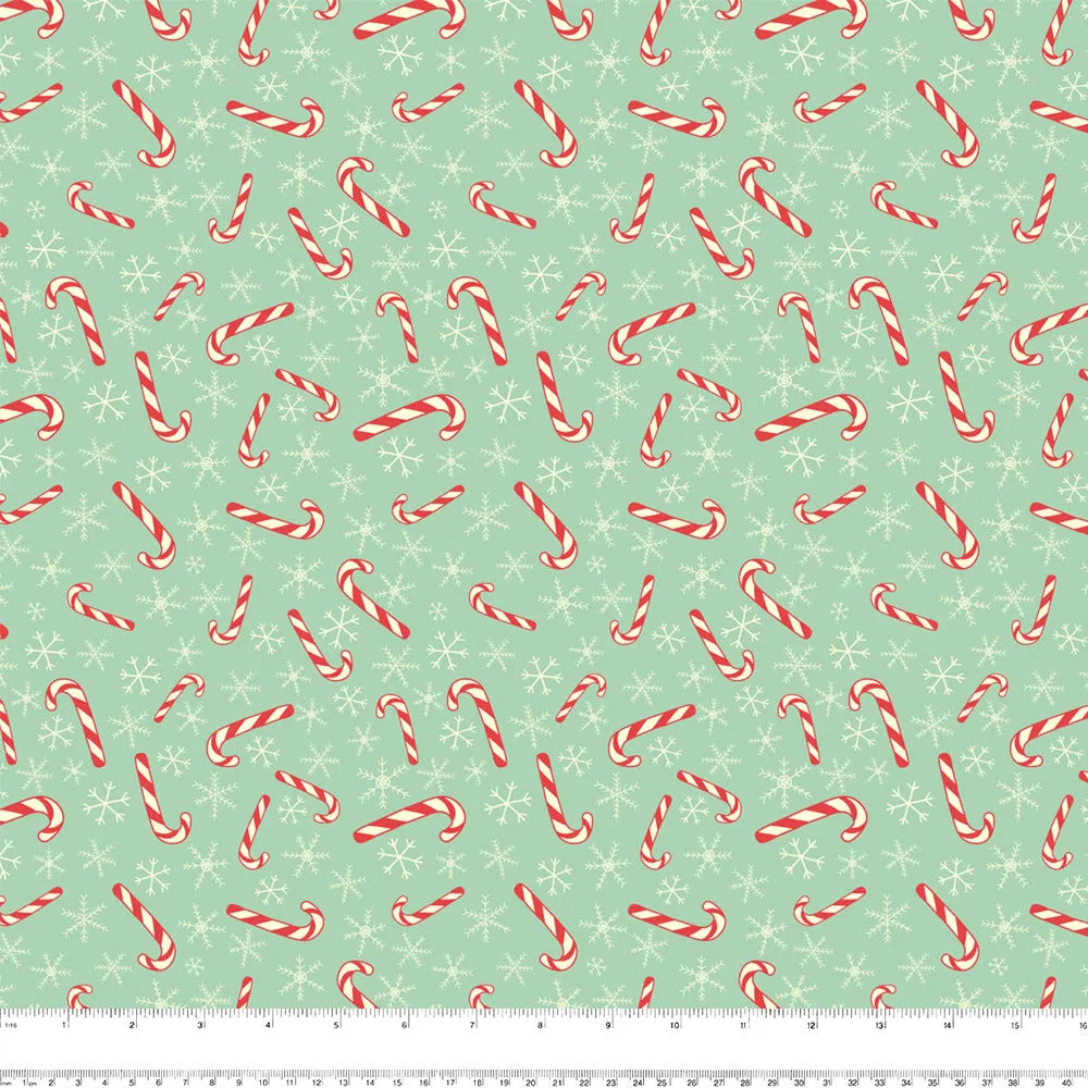 Stay dry digital printed PUL -  Candy cane - Mint