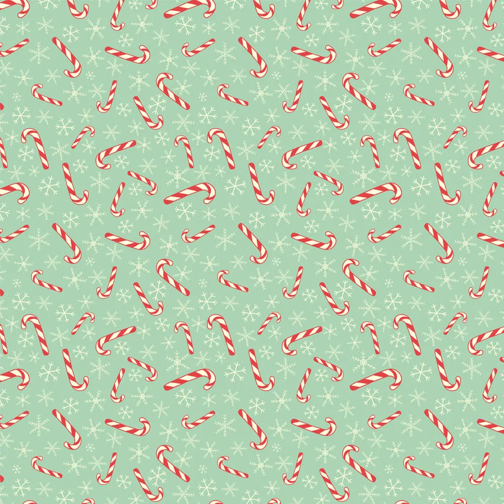 Stay dry digital printed PUL -  Candy cane - Mint