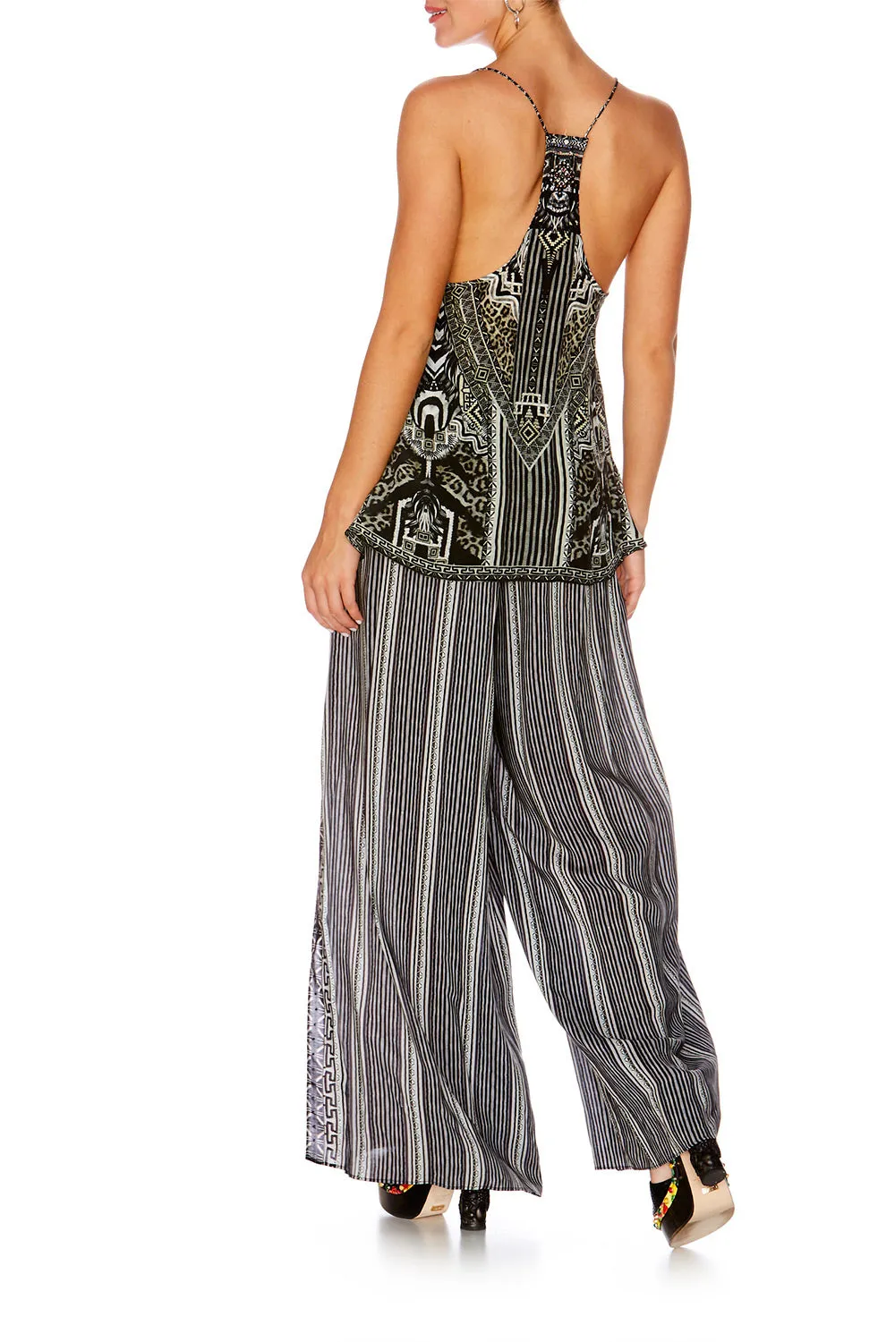 T BACK SHOESTRING TOP TRIBAL THEORY